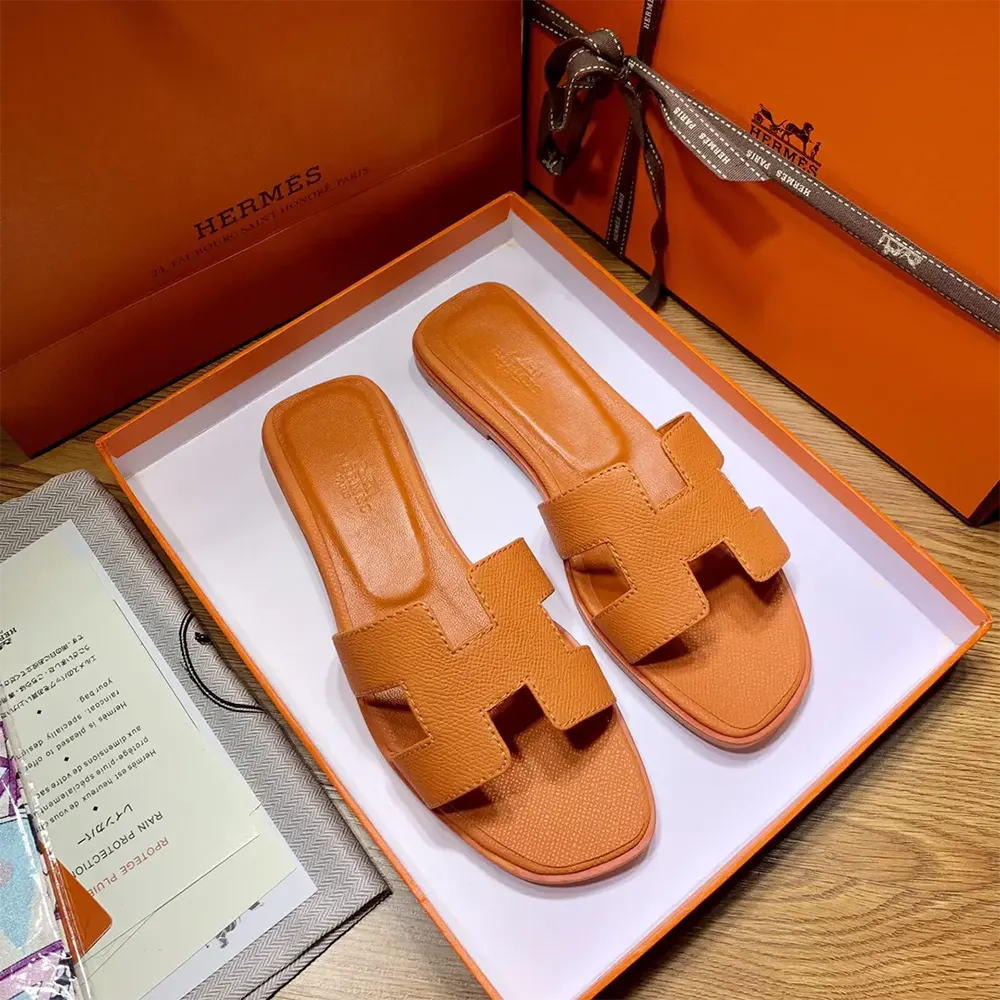 Hermes Women Oran Sandal-Orange H202272Z - image 4
