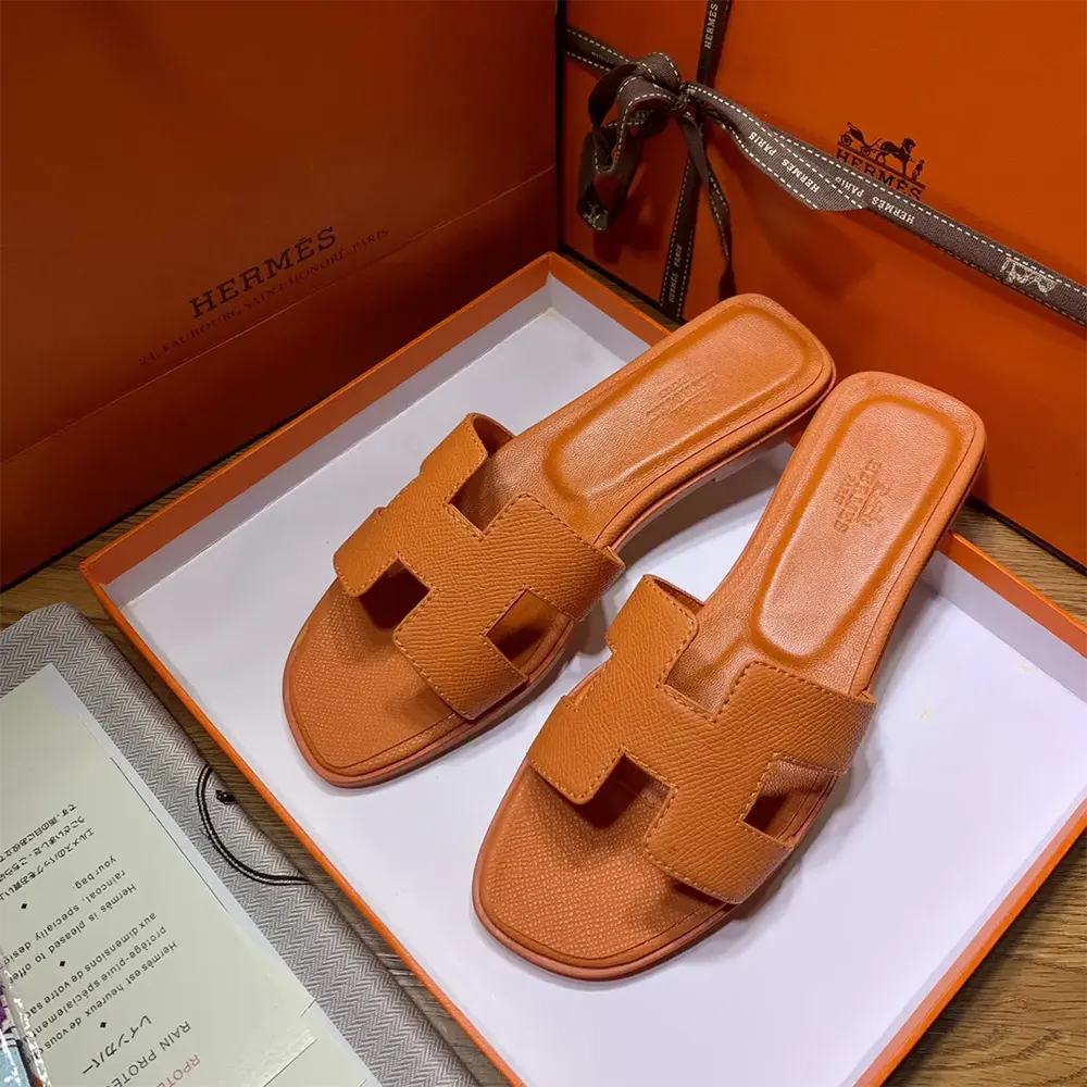 Hermes Women Oran Sandal-Orange H202272Z - image 5