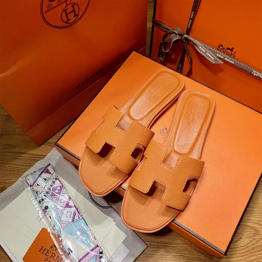 Hermes Women Oran Sandal-Orange H202272Z - image 7