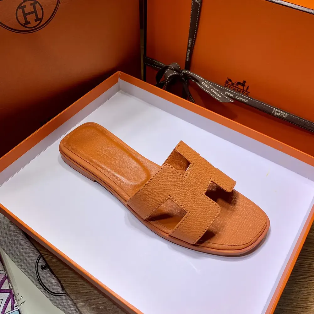 Hermes Women Oran Sandal-Orange H202272Z - image 8