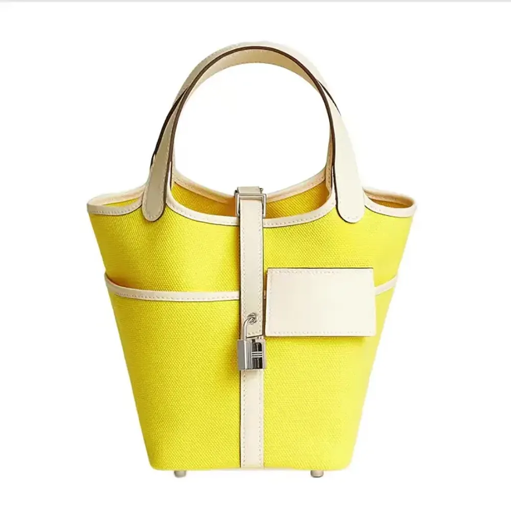 Front view of Hermes Women Picotin Lock 18 Pockets in Yellow