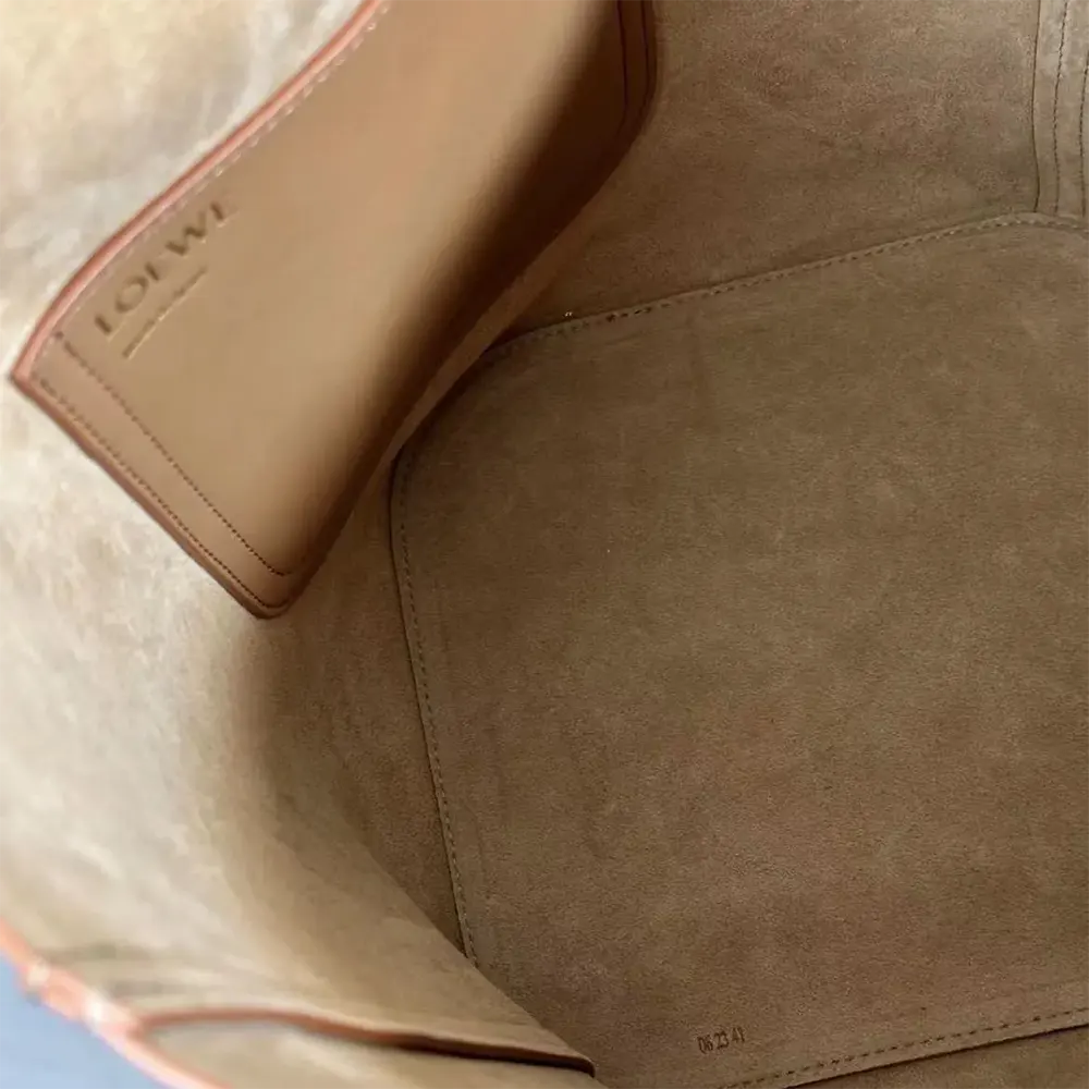 Loewe Unisex Medium Pebble Bucket Bag in Mellow Calfskin-Brown - image 9