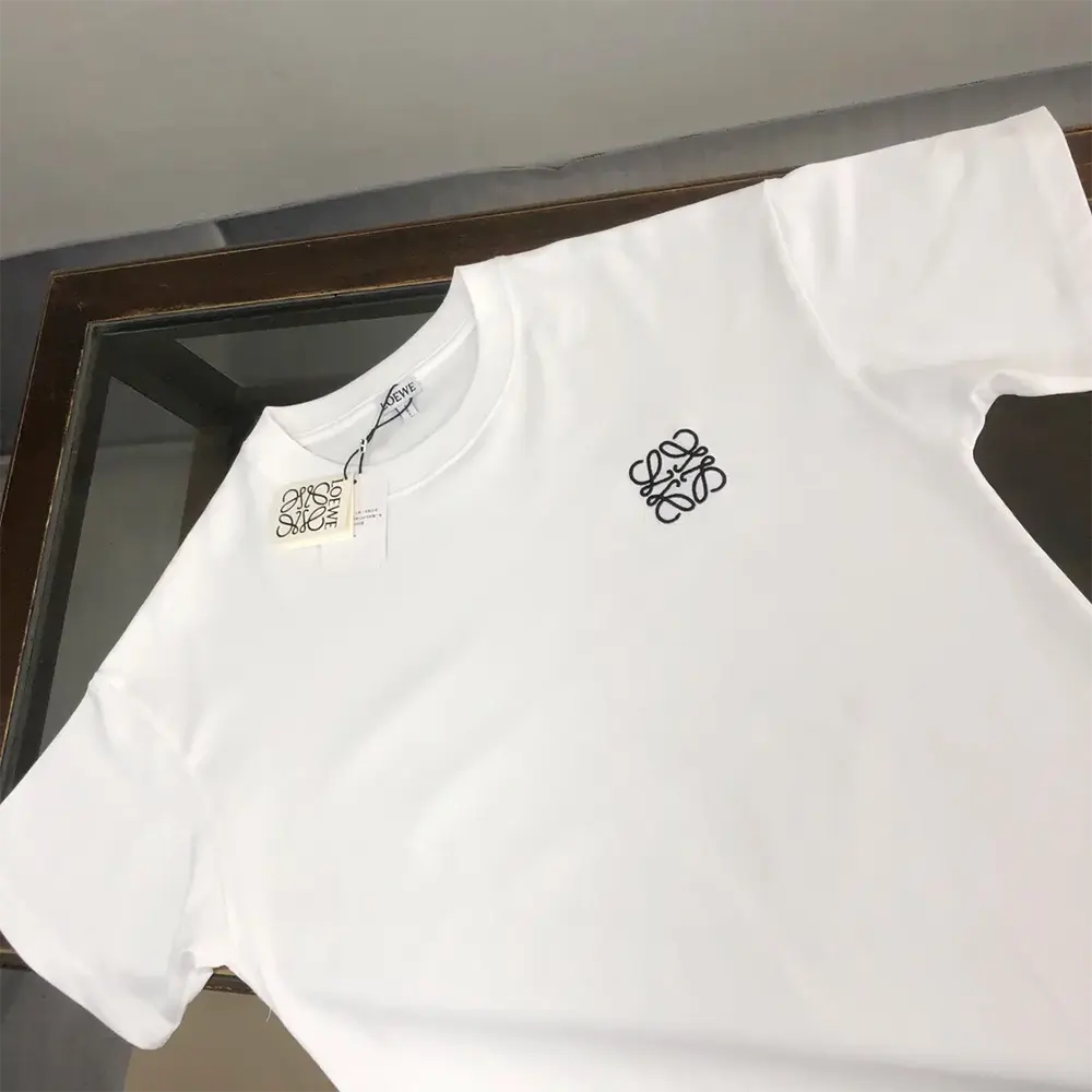 Loewe Men Regular Fit T-shirt in Cotton-White - image 4