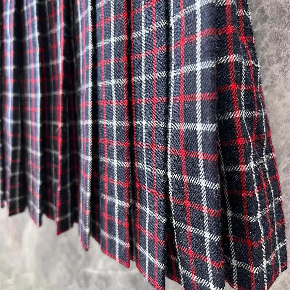 Miu Miu Women Checked Wool Miniskirt - image 6