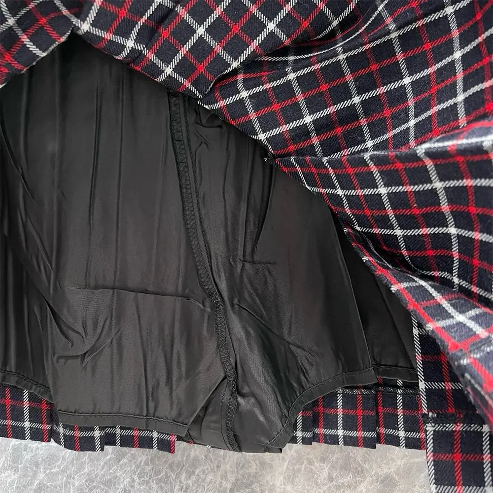 Miu Miu Women Checked Wool Miniskirt - image 9