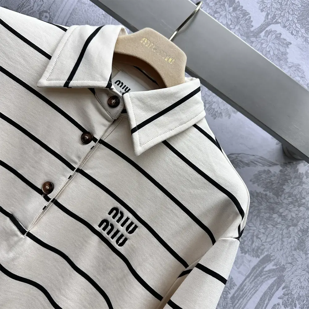 Miu Miu Women Cotton Fleece Polo Shirt - image 6
