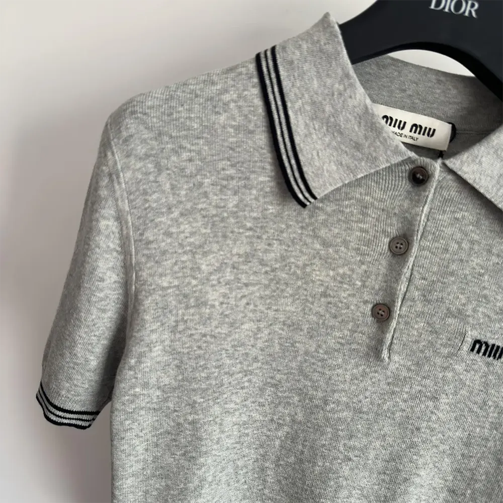 Miu Miu Women Cotton Jersey Polo Shirt - image 4