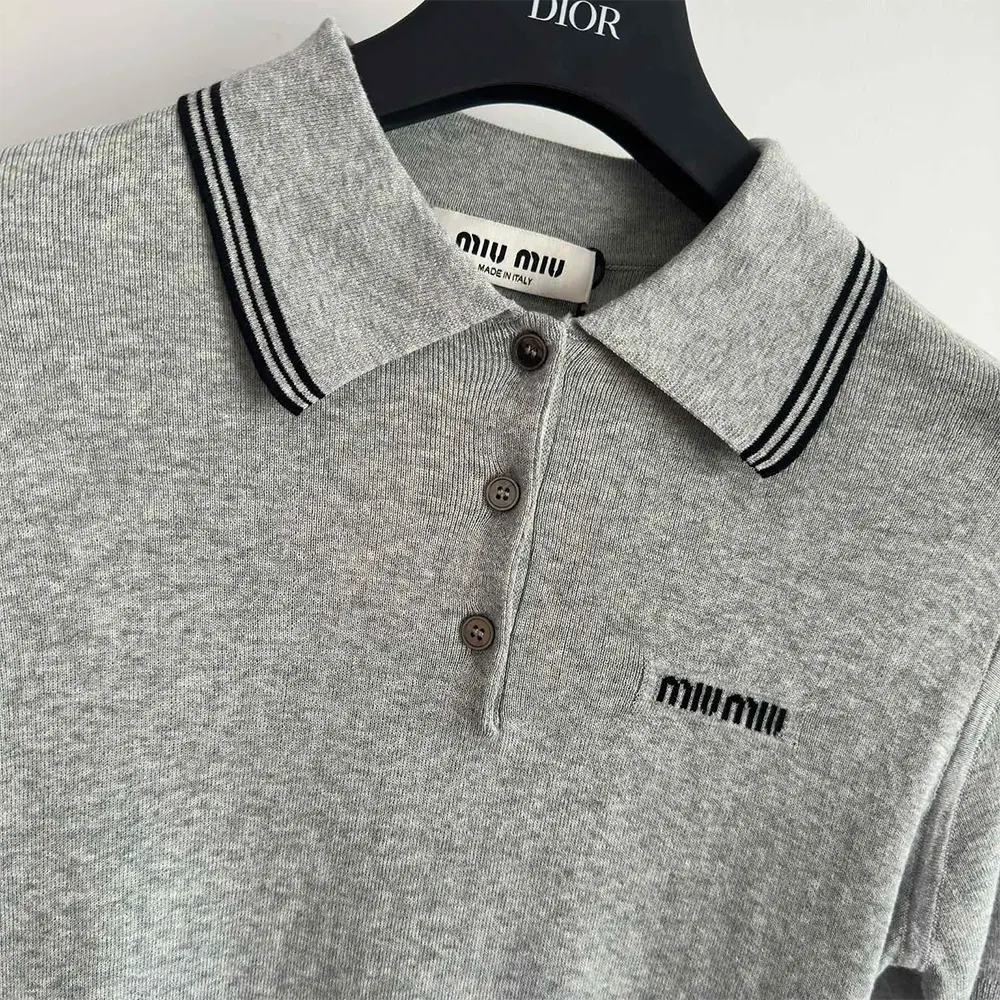 Miu Miu Women Cotton Jersey Polo Shirt - image 5