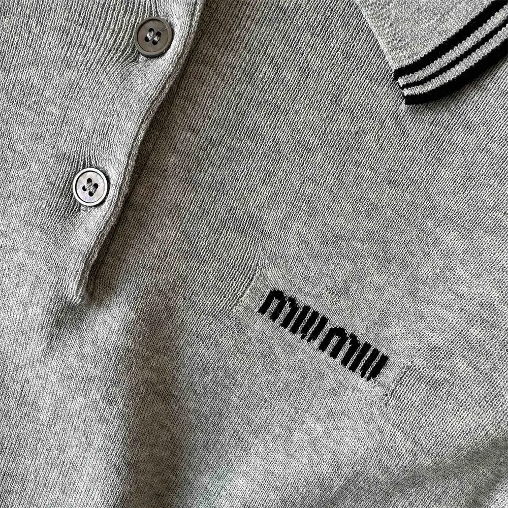 Miu Miu Women Cotton Jersey Polo Shirt - image 6
