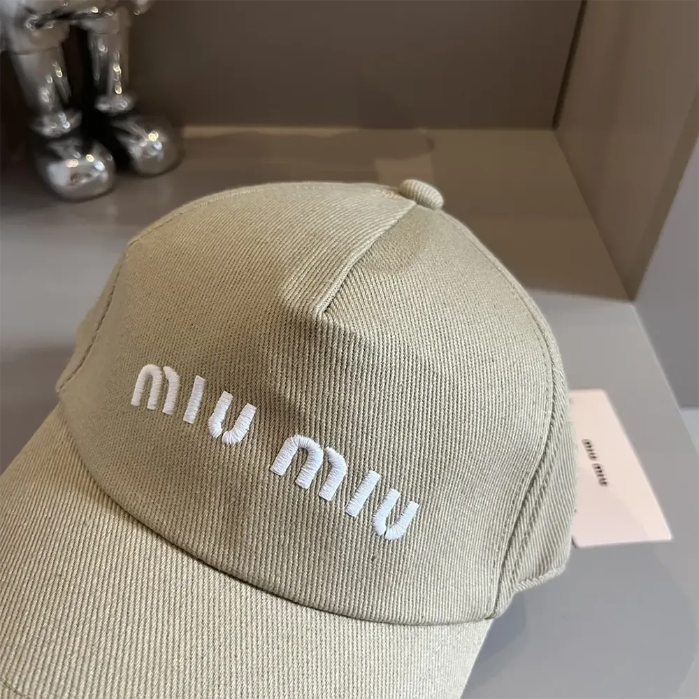 Miu Miu Women Drill Baseball Cap-Beige 5HC179_2DXI_F011P - image 5