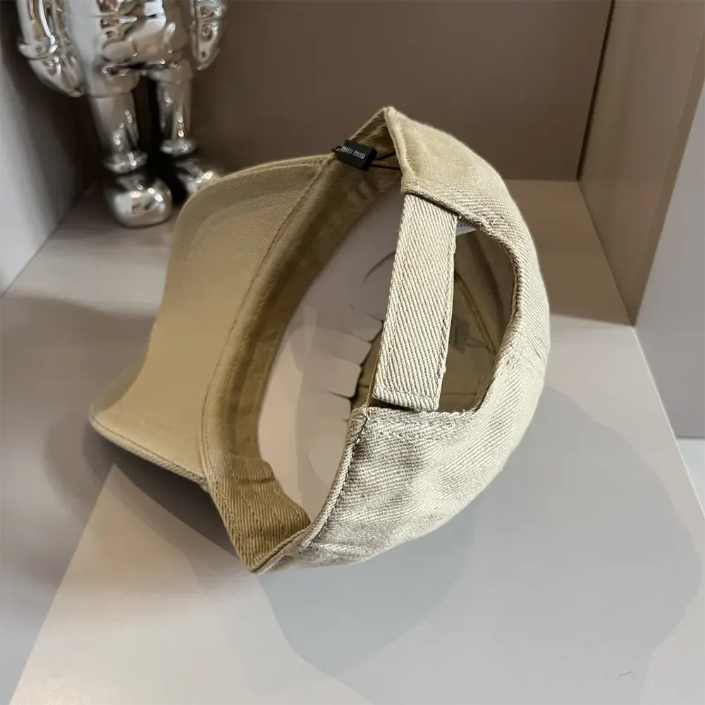 Miu Miu Women Drill Baseball Cap-Beige 5HC179_2DXI_F011P - image 6