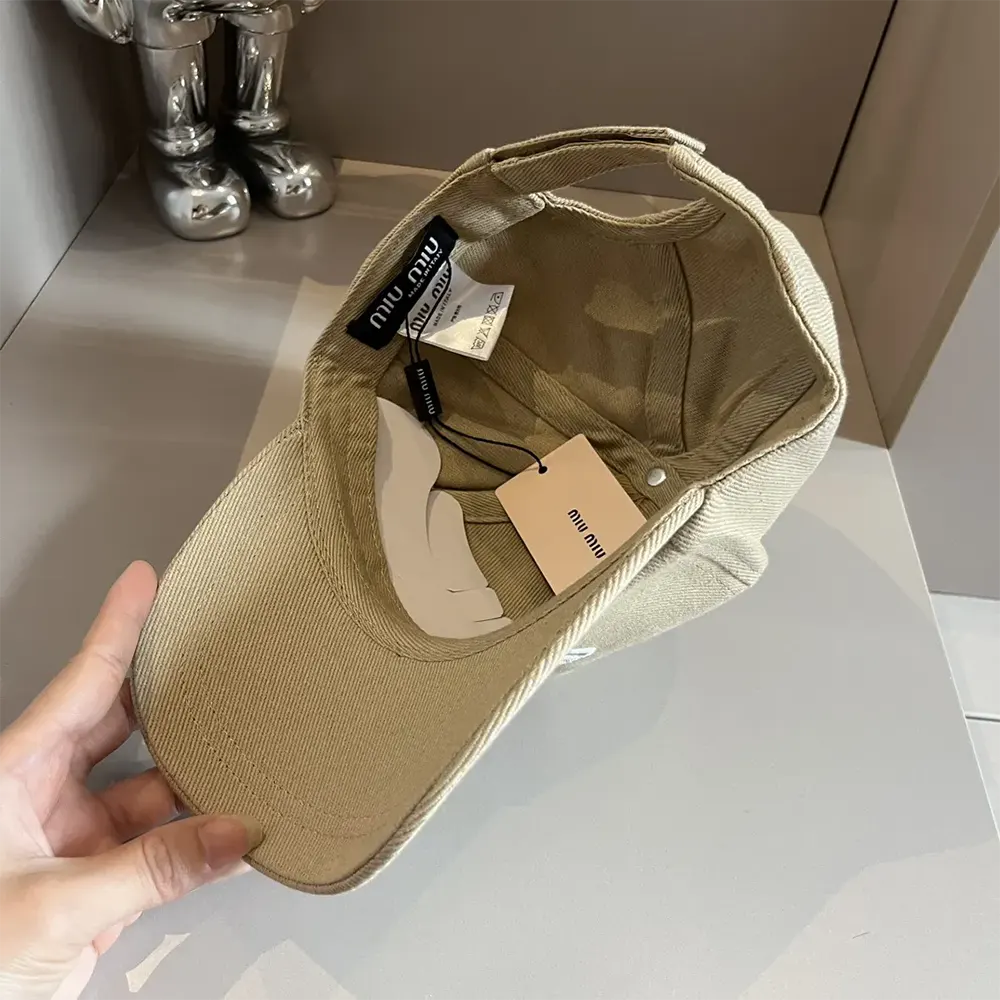 Miu Miu Women Drill Baseball Cap-Beige 5HC179_2DXI_F011P - image 7