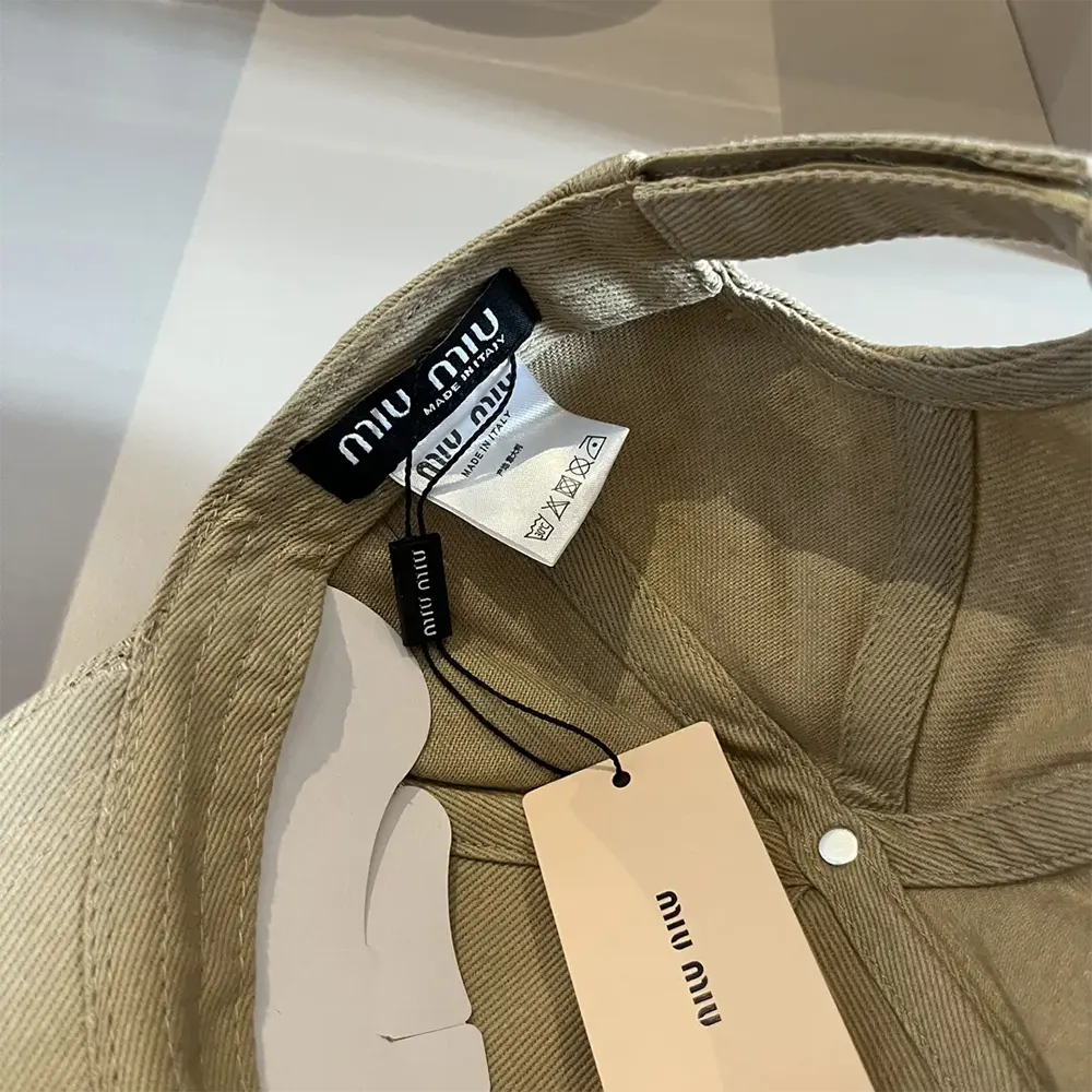Miu Miu Women Drill Baseball Cap-Beige 5HC179_2DXI_F011P - image 8