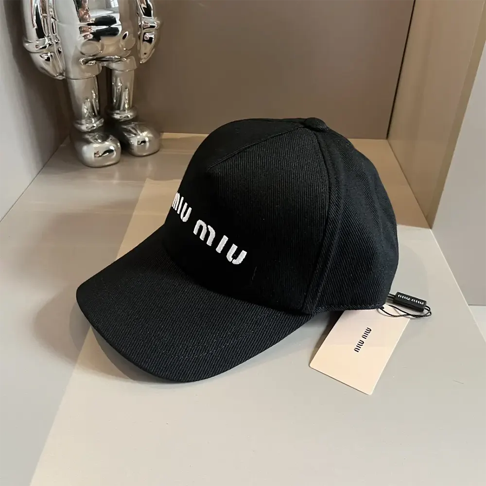Miu Miu Women Drill Baseball Cap-Black 5HC179_2DXI_F0967 - image 4