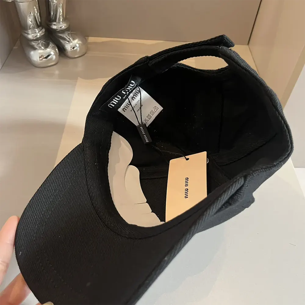 Miu Miu Women Drill Baseball Cap-Black 5HC179_2DXI_F0967 - image 8