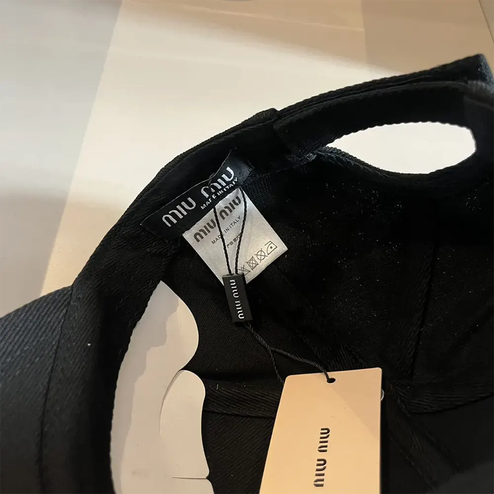 Miu Miu Women Drill Baseball Cap-Black 5HC179_2DXI_F0967 - image 9