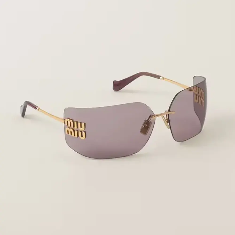 Front view of Miu Miu Women Runway Sunglasses SMU54Y_E5AK_FE06I_C_080 blue frames