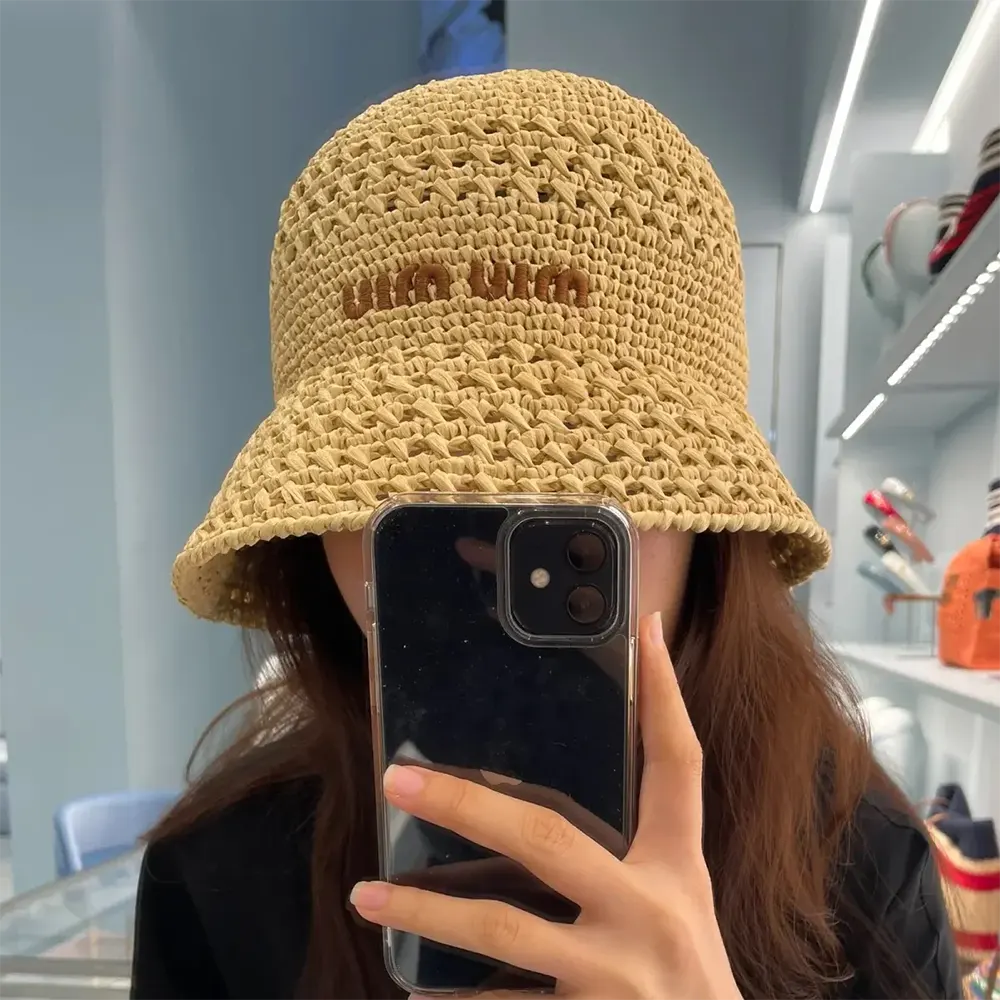 Miu Miu Women Woven Fabric Hat-Beige 5HC287_2DO1_F0A5T - image 10