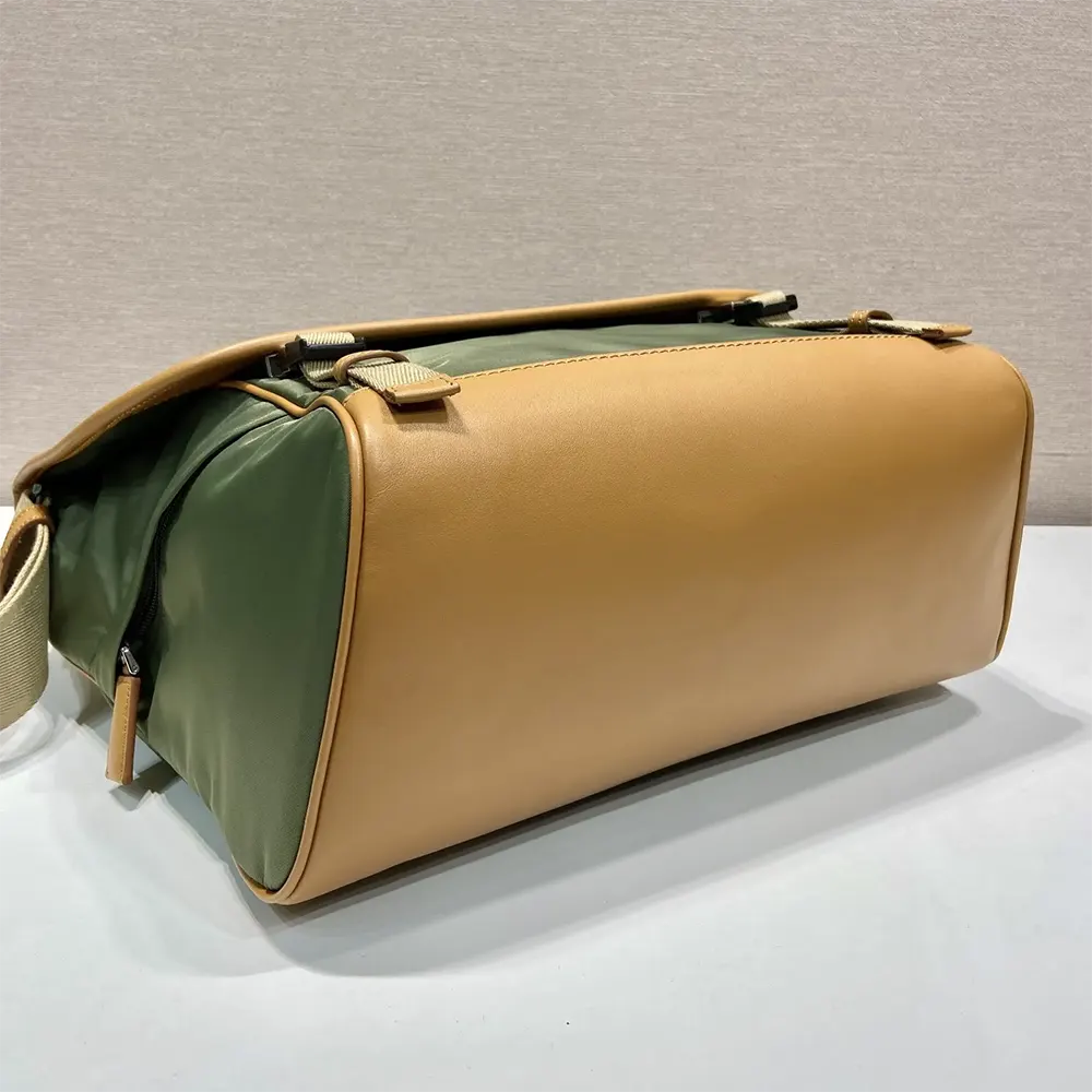 Prada Men Re-Nylon and Leather Shoulder Bag-Dark Green - image 7