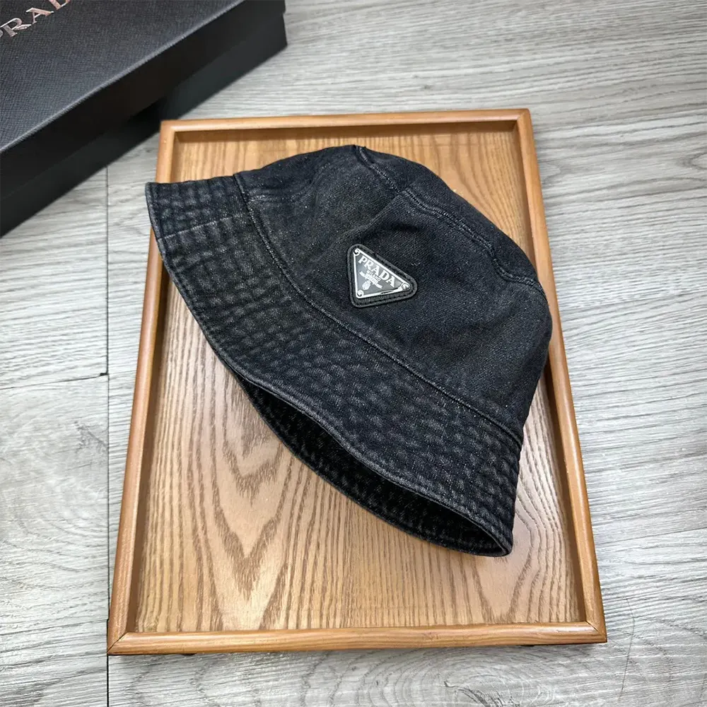 Prada Unisex Denim Bucket Hat-Black 2HC137_12K8_F0557 - image 5