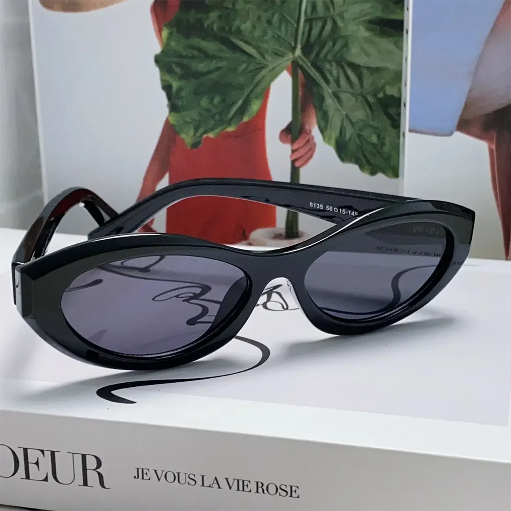Prada Unisex Symbole Sunglasses-Black SPR26Z_E16K_FE08Z_C_A056 - image 5