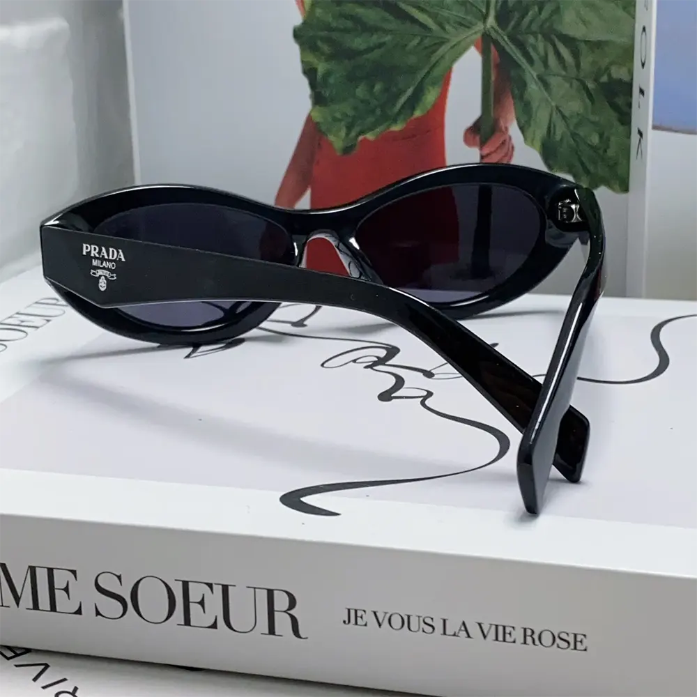 Prada Unisex Symbole Sunglasses-Black SPR26Z_E16K_FE08Z_C_A056 - image 8