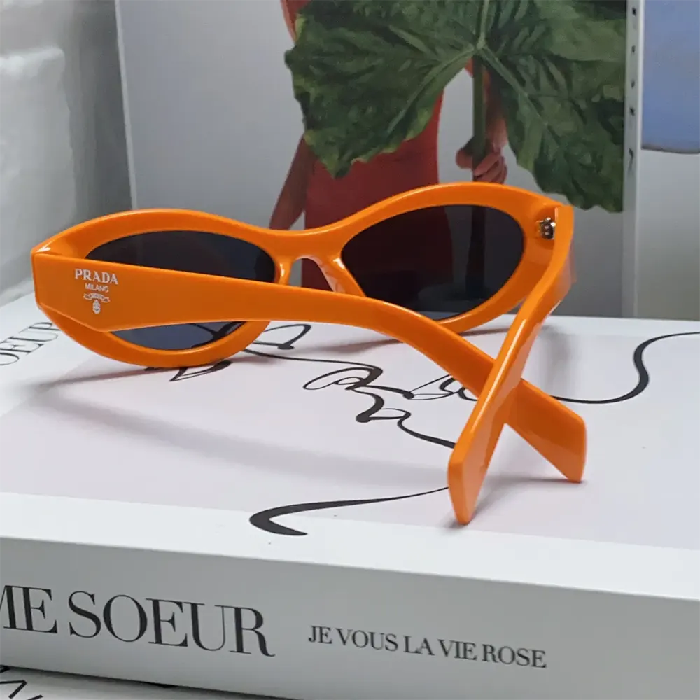 Prada Unisex Symbole Sunglasses-Orange SPR26Z_E16K_FE08Z_C_A056 - image 8