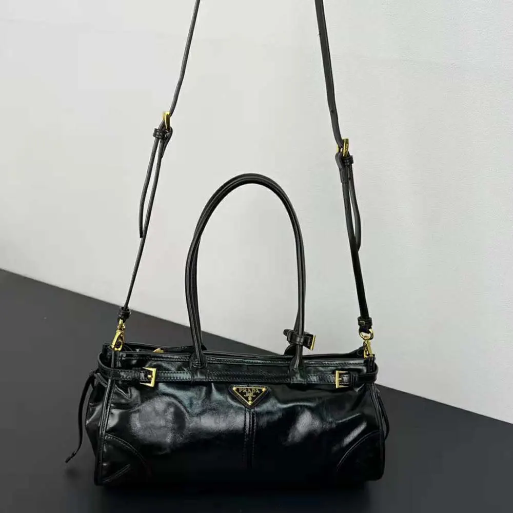 Prada Women Medium Leather Handbag-Black - image 4