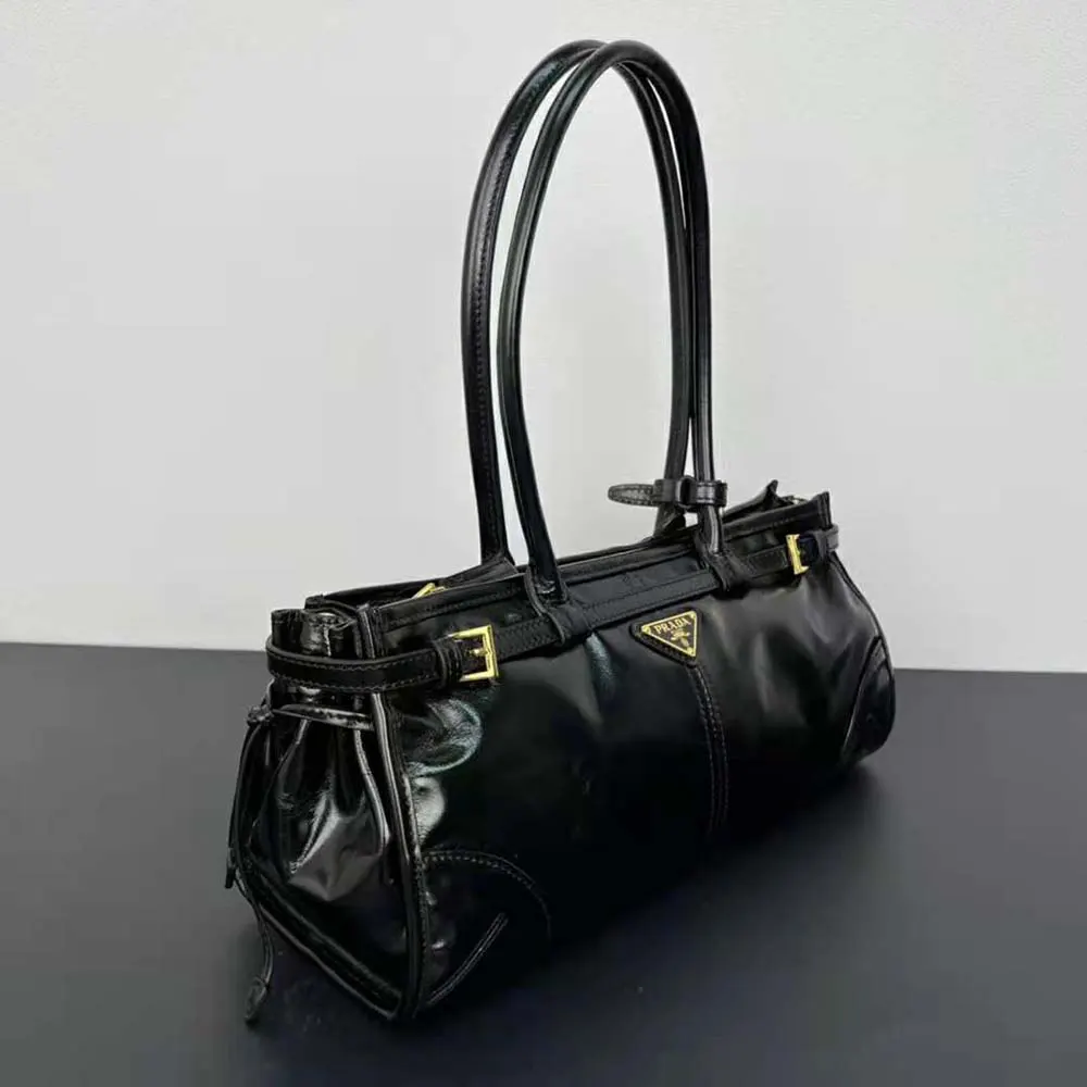 Prada Women Medium Leather Handbag-Black - image 5