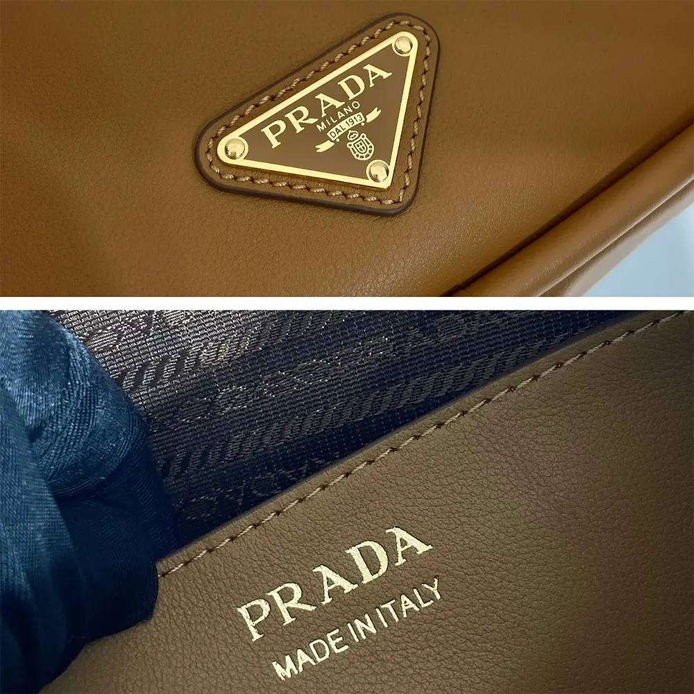 Prada Women Leather Handbag-Brown - image 8