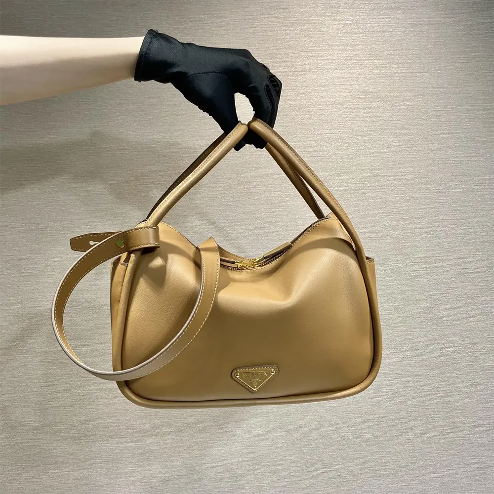Prada Women Leather Handbag-Brown - image 10
