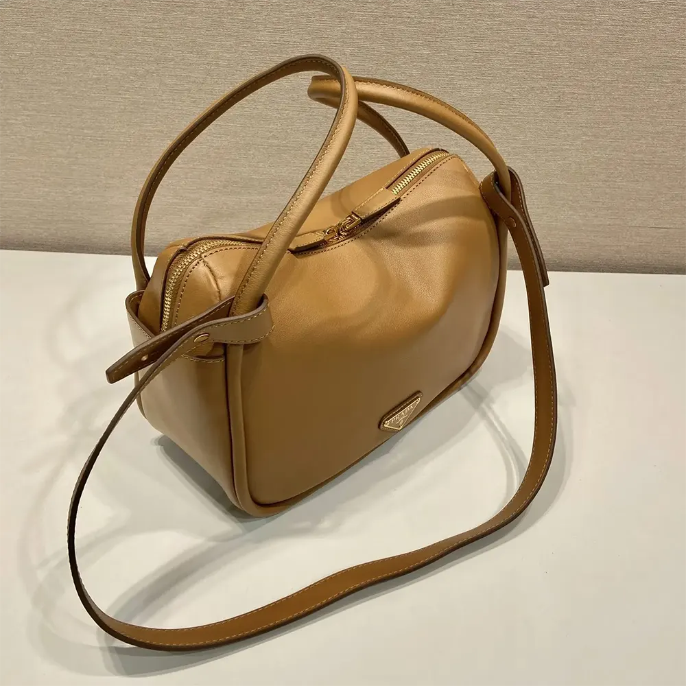 Prada Women Leather Handbag-Brown - image 4
