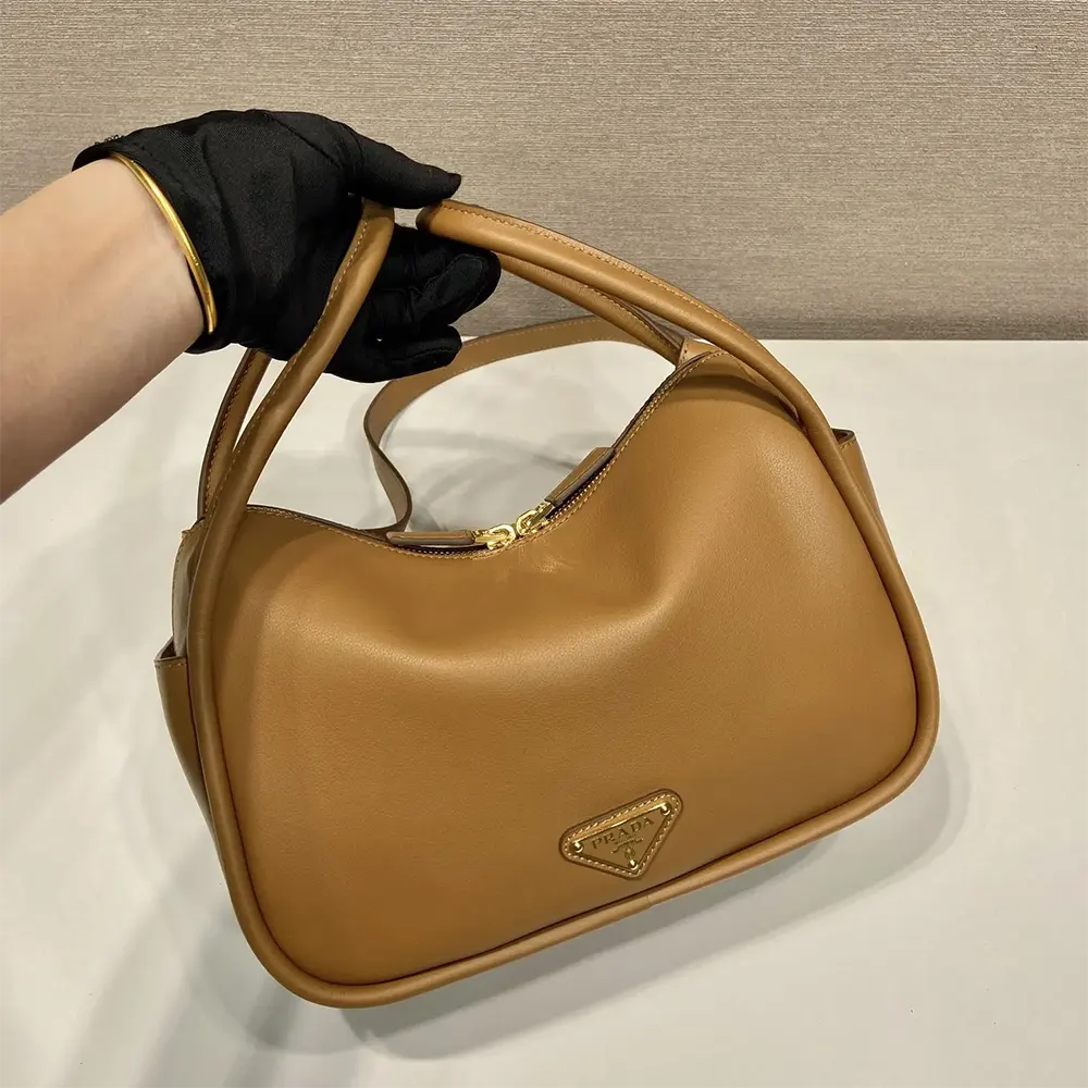 Prada Women Leather Handbag-Brown - image 5