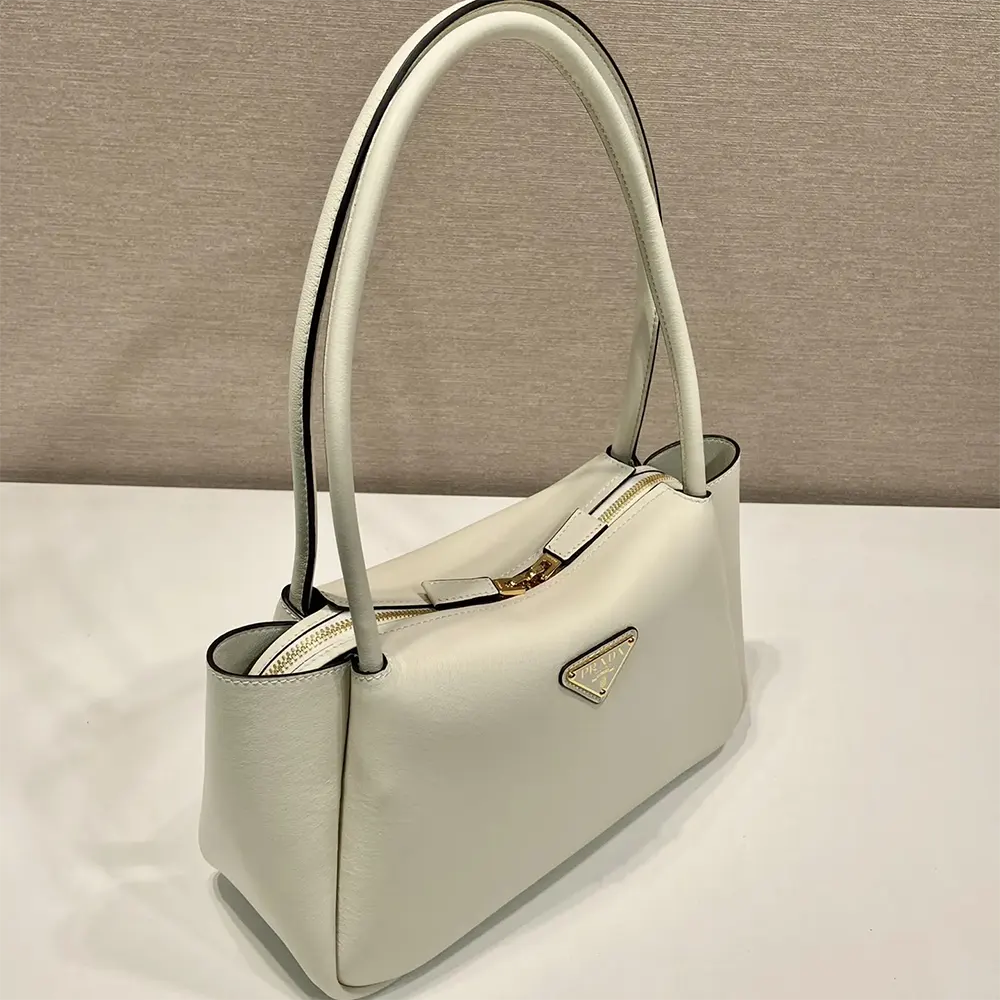 Prada Women Medium Leather Handbag-White - image 5