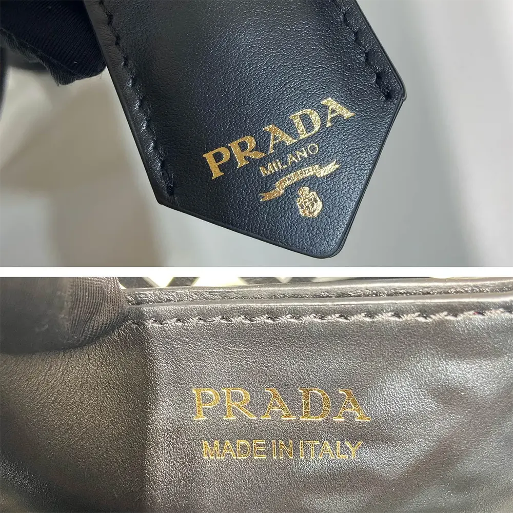 Prada Women Panier Leather Mini-bag with Cut-out Motif-Black - image 10