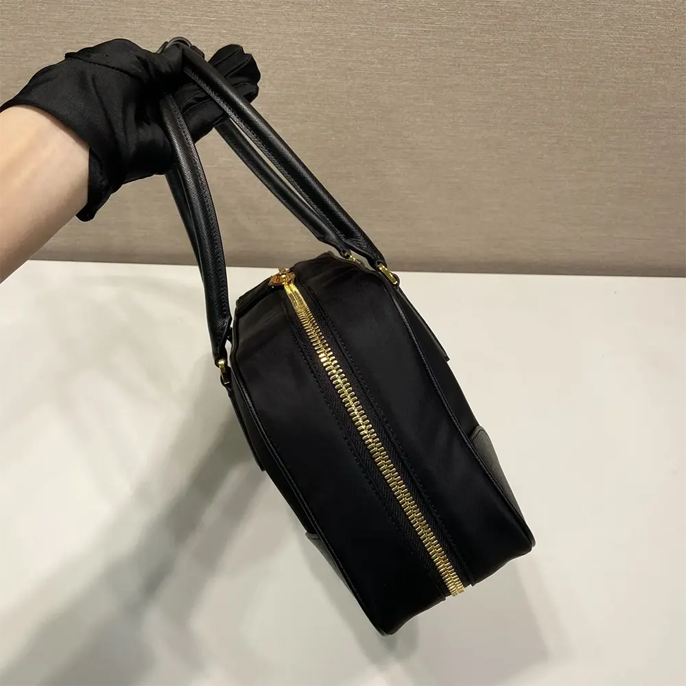 Prada Women Re-Edition 1978 Medium Re-Nylon and Saffiano Leather Two-handle Bag-Black - image 6