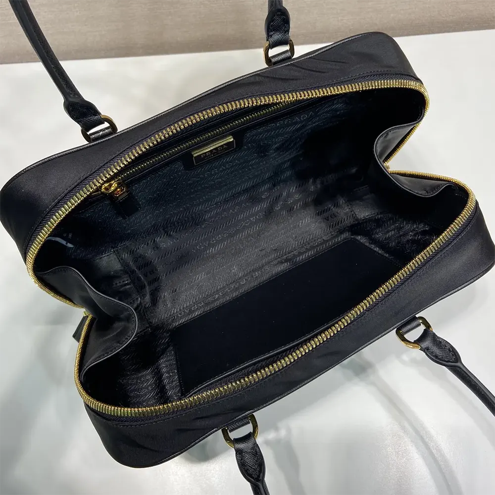 Prada Women Re-Edition 1978 Medium Re-Nylon and Saffiano Leather Two-handle Bag-Black - image 7