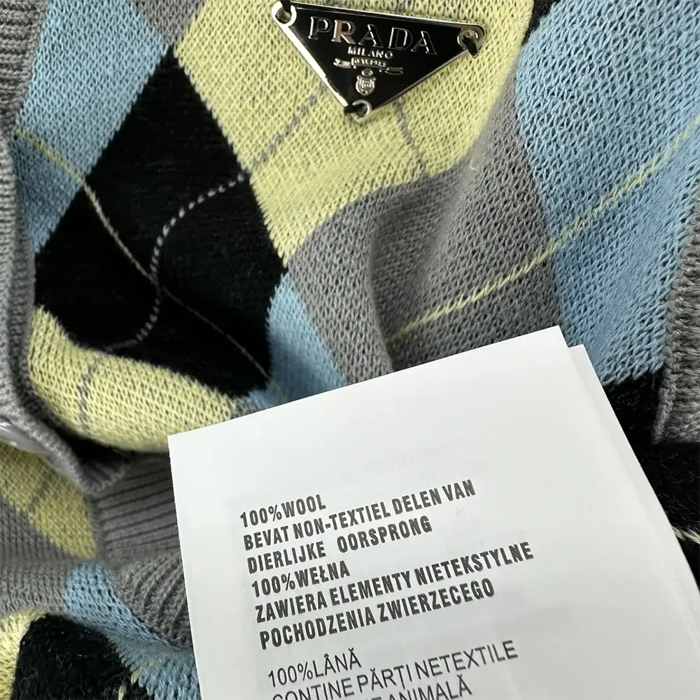 Prada Women Wool Vest with an Argyle Pattern P29B39_15I3_F0031_S_OOO - image 10