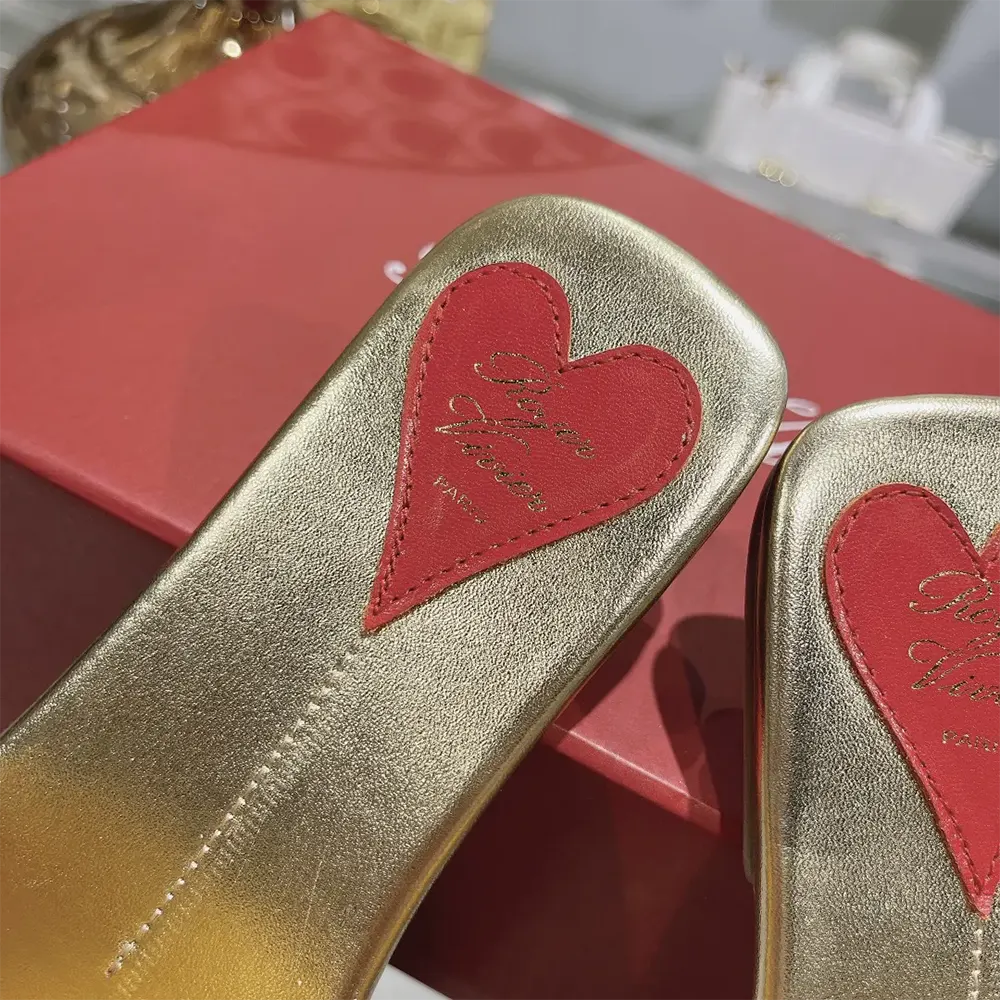Roger Vivier Women Strass Buckle Slides in Raffia - image 8