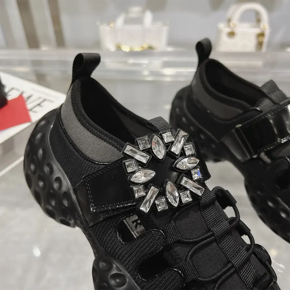 Roger Vivier Women Viv’ Run Light Trekky Sneakers in Fabric-Black - image 9