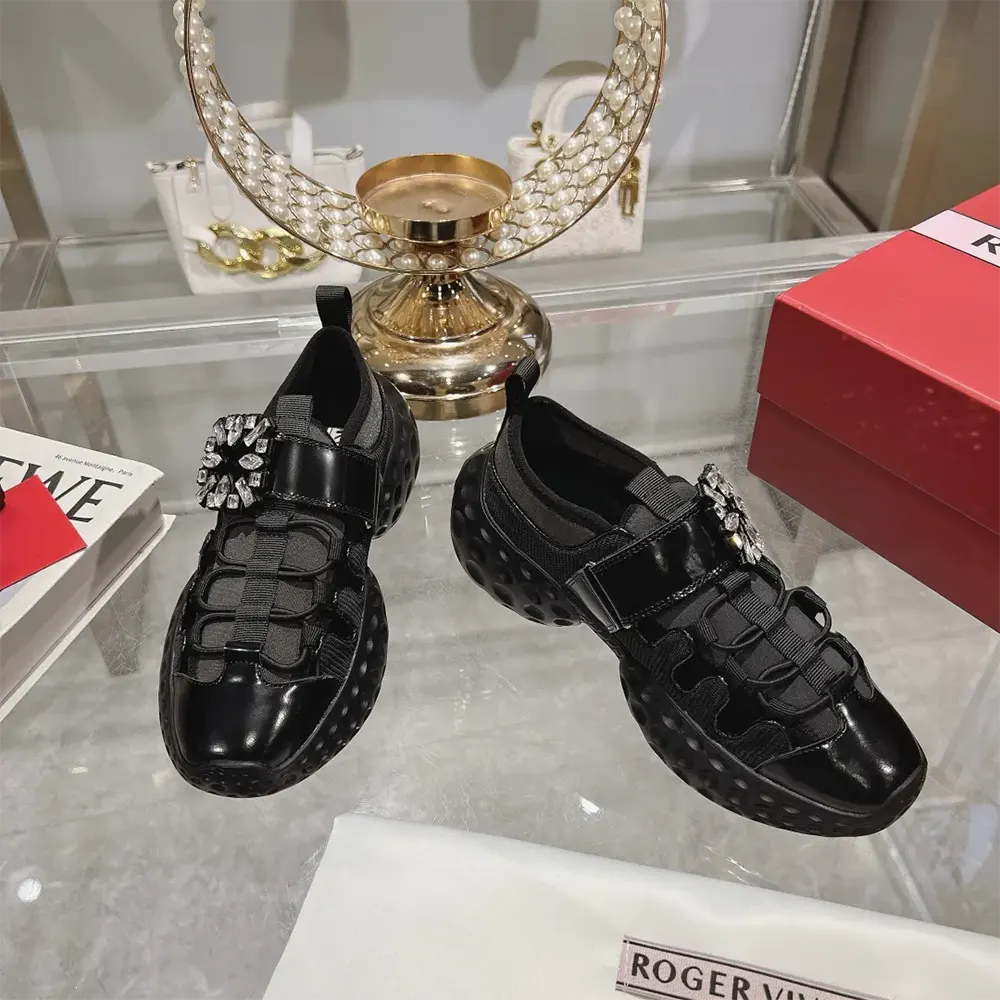 Roger Vivier Women Viv’ Run Light Trekky Sneakers in Fabric-Black - image 4