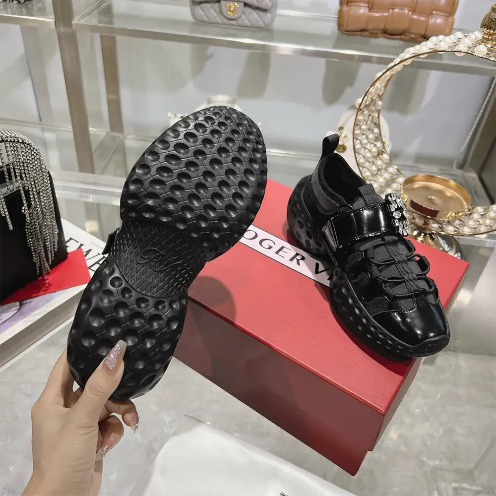 Roger Vivier Women Viv’ Run Light Trekky Sneakers in Fabric-Black - image 10
