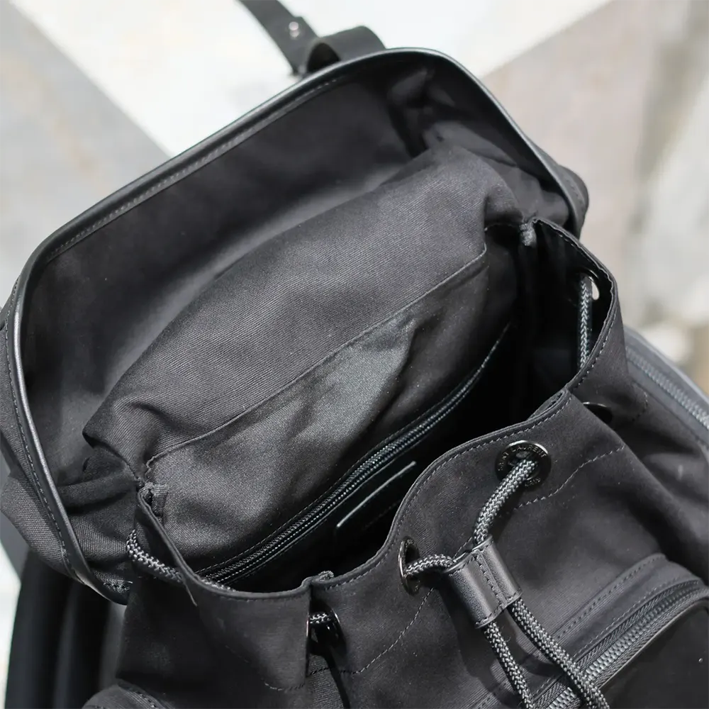 Saint Laurent YSL Men City Multi-pocket Backpack in Econyl® Smooth Leather and Nylon - image 9