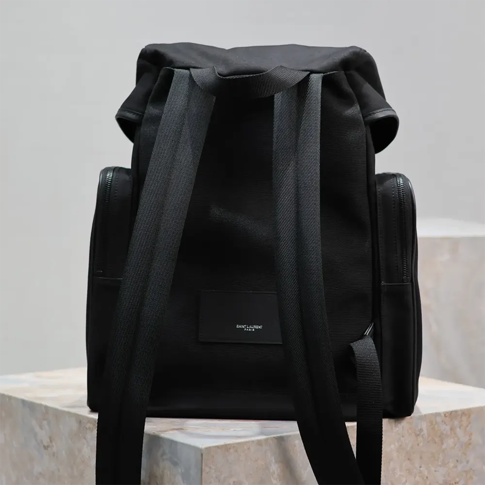 Saint Laurent YSL Men City Multi-pocket Backpack in Econyl® Smooth Leather and Nylon - image 6