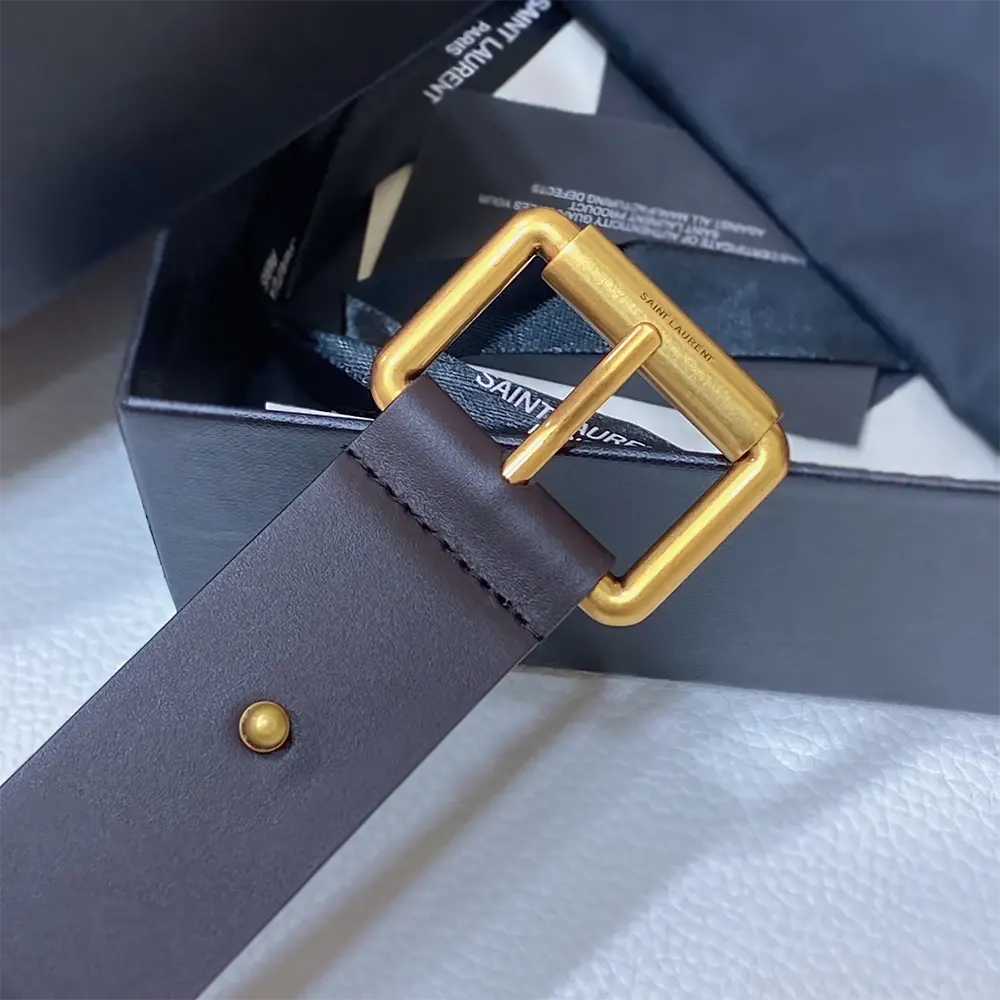Saint Laurent YSL Unisex Motorcycle Belt in Leather - image 4