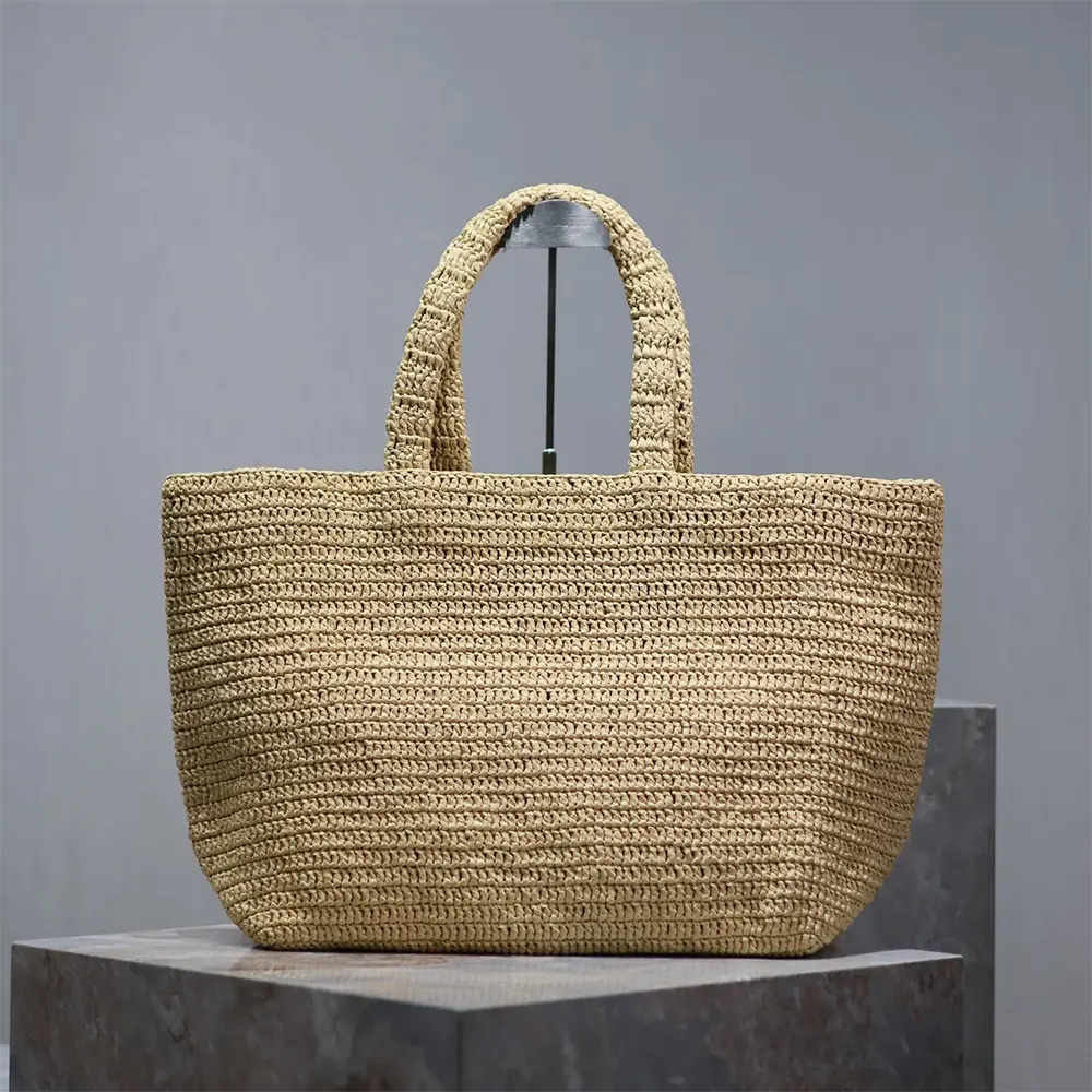 Side angle showing structured silhouette of Saint Laurent YSL Unisex Saint Laurent Tote