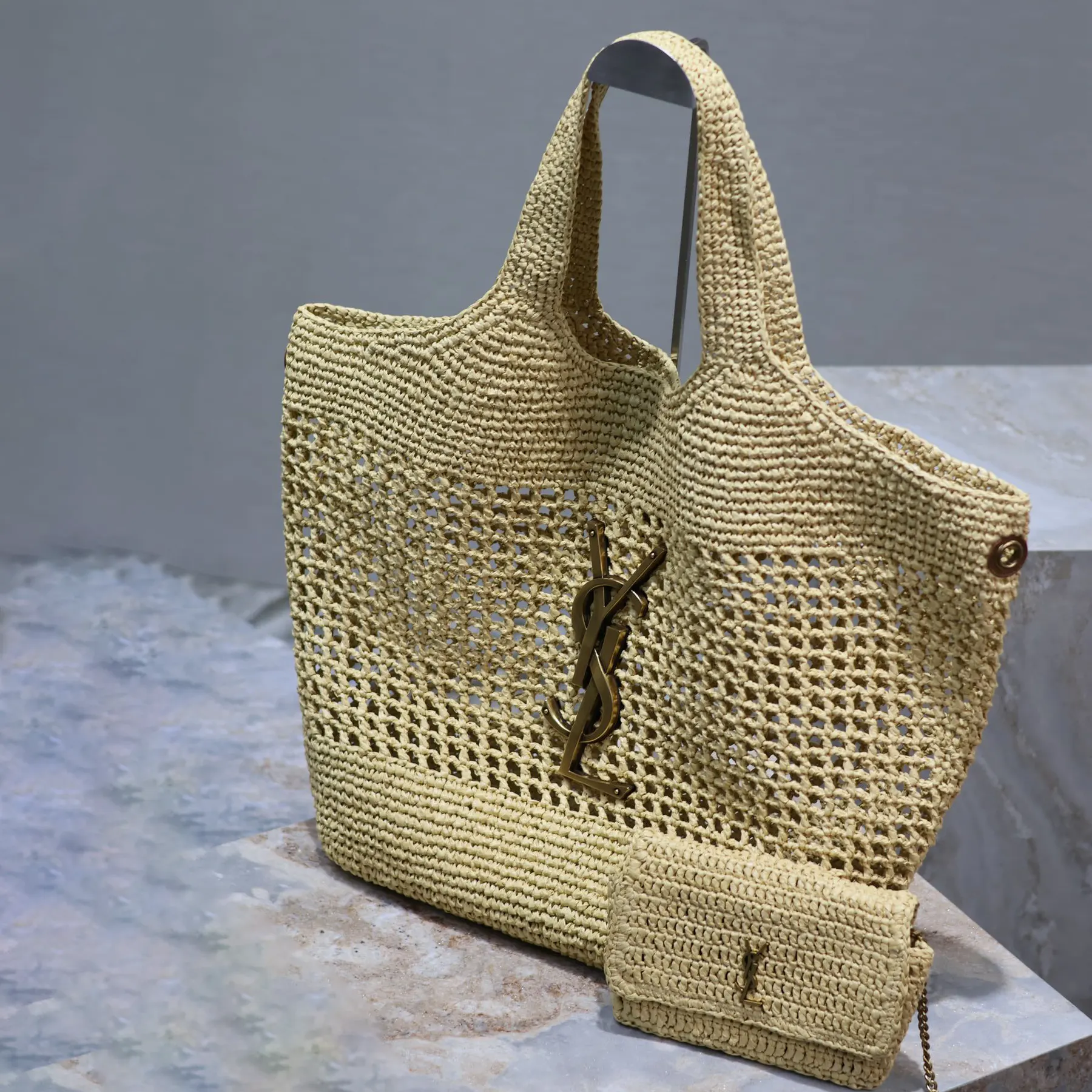 Saint Laurent YSL Women Icare in Raffia - image 6