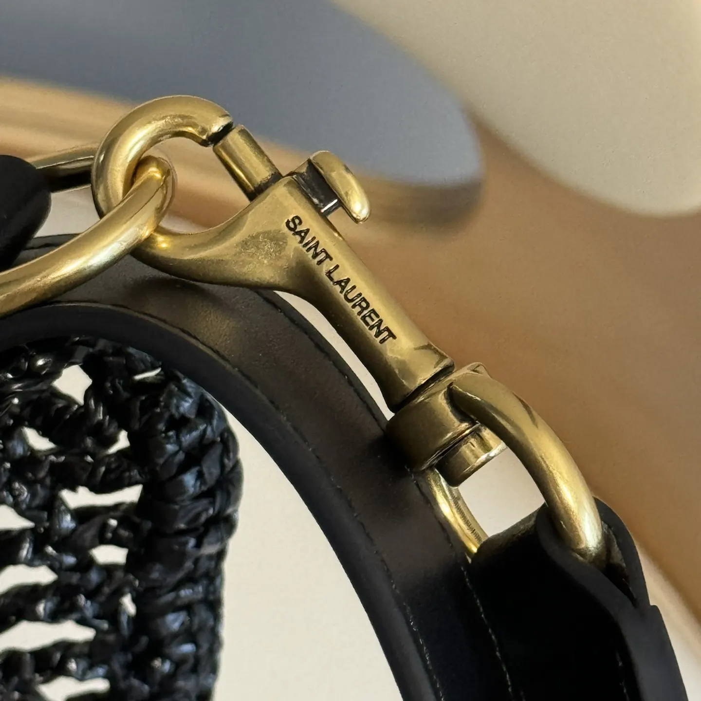 Saint Laurent YSL Women Oxalis Bag in Raffia Macramé - image 9