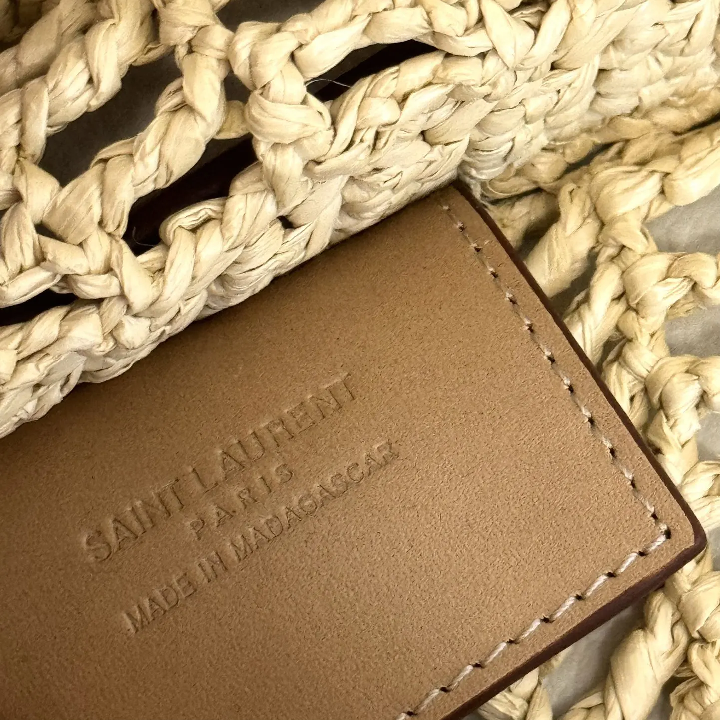 Saint Laurent YSL Women Oxalis in Raffia Crochet and Leather - image 7