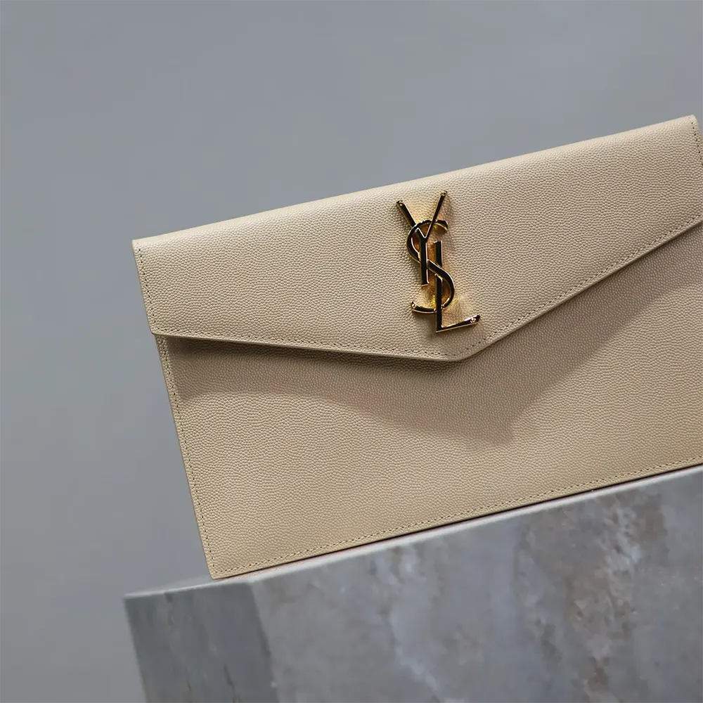 Saint Laurent YSL Women Uptown Pouch in Grain De Poudre Embossed Leather - image 6
